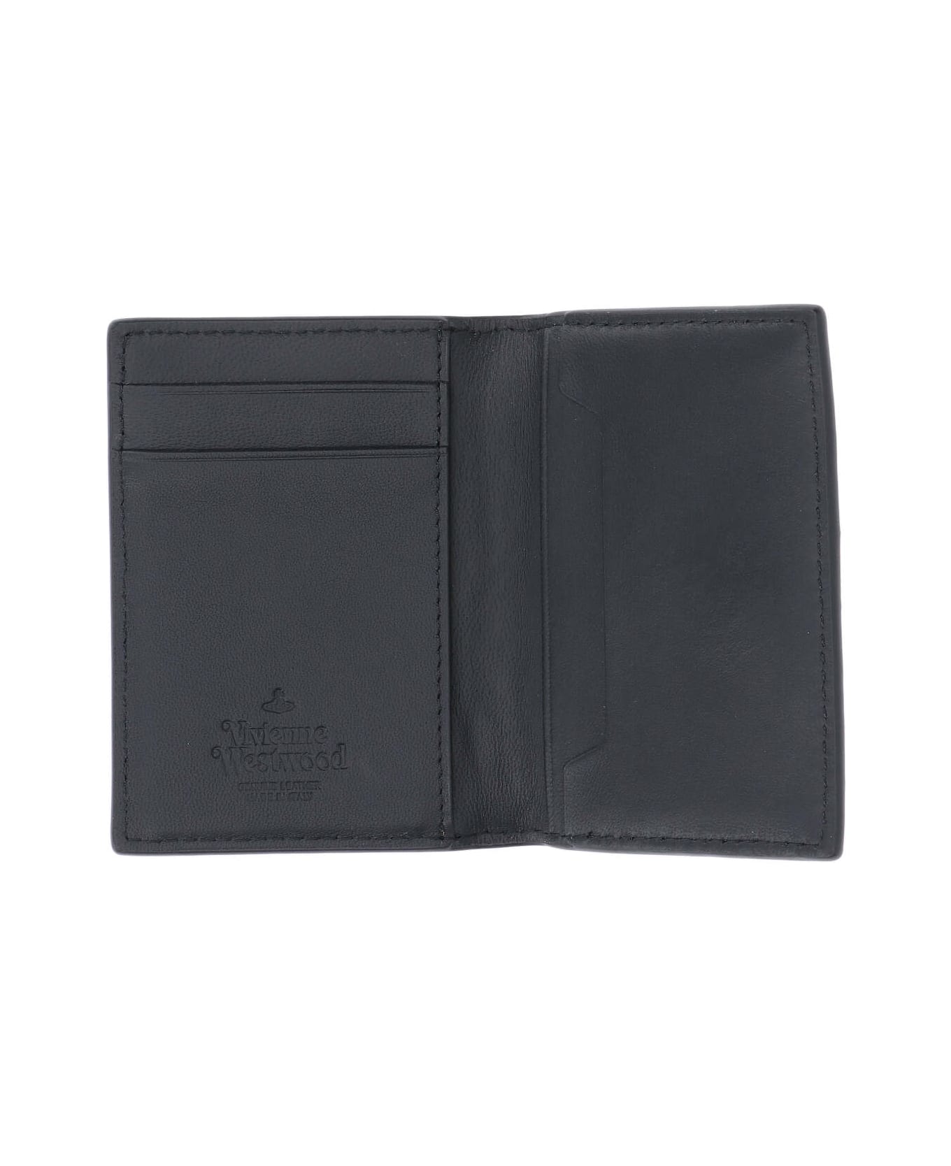 Vivienne Westwood Bifold "orb" Wallet - Black  