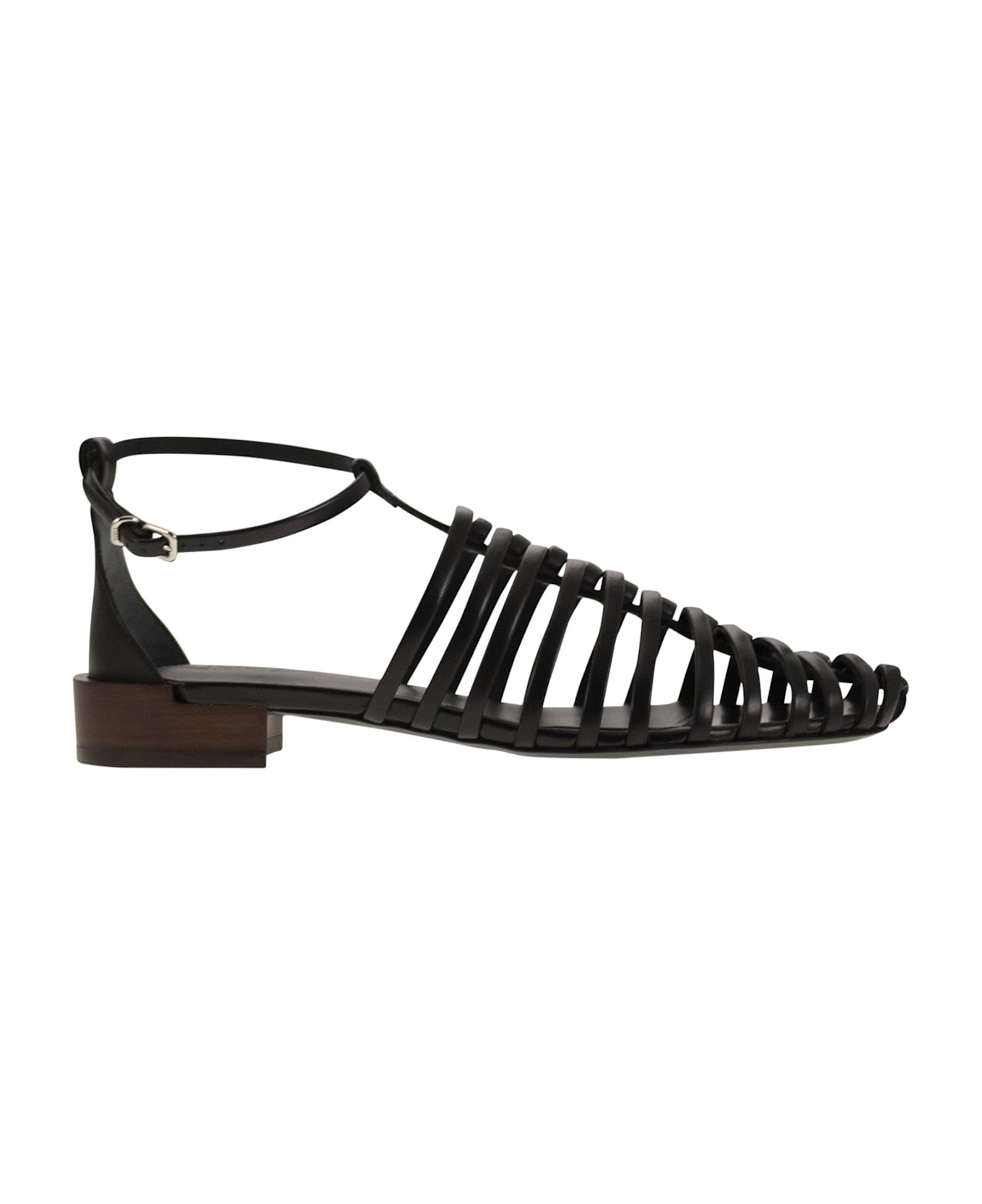 Tod
s Leather Sandal - Black