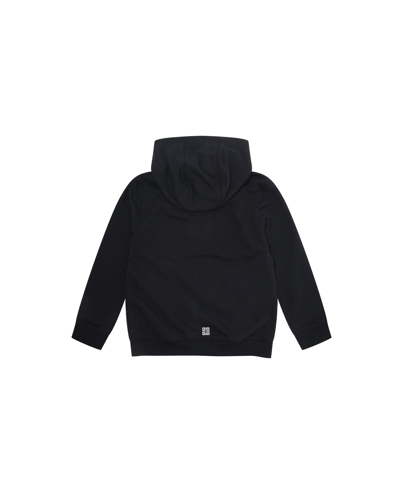 Givenchy Black Hoodie With Logo Lettering In Cotton Blend Boy - Black