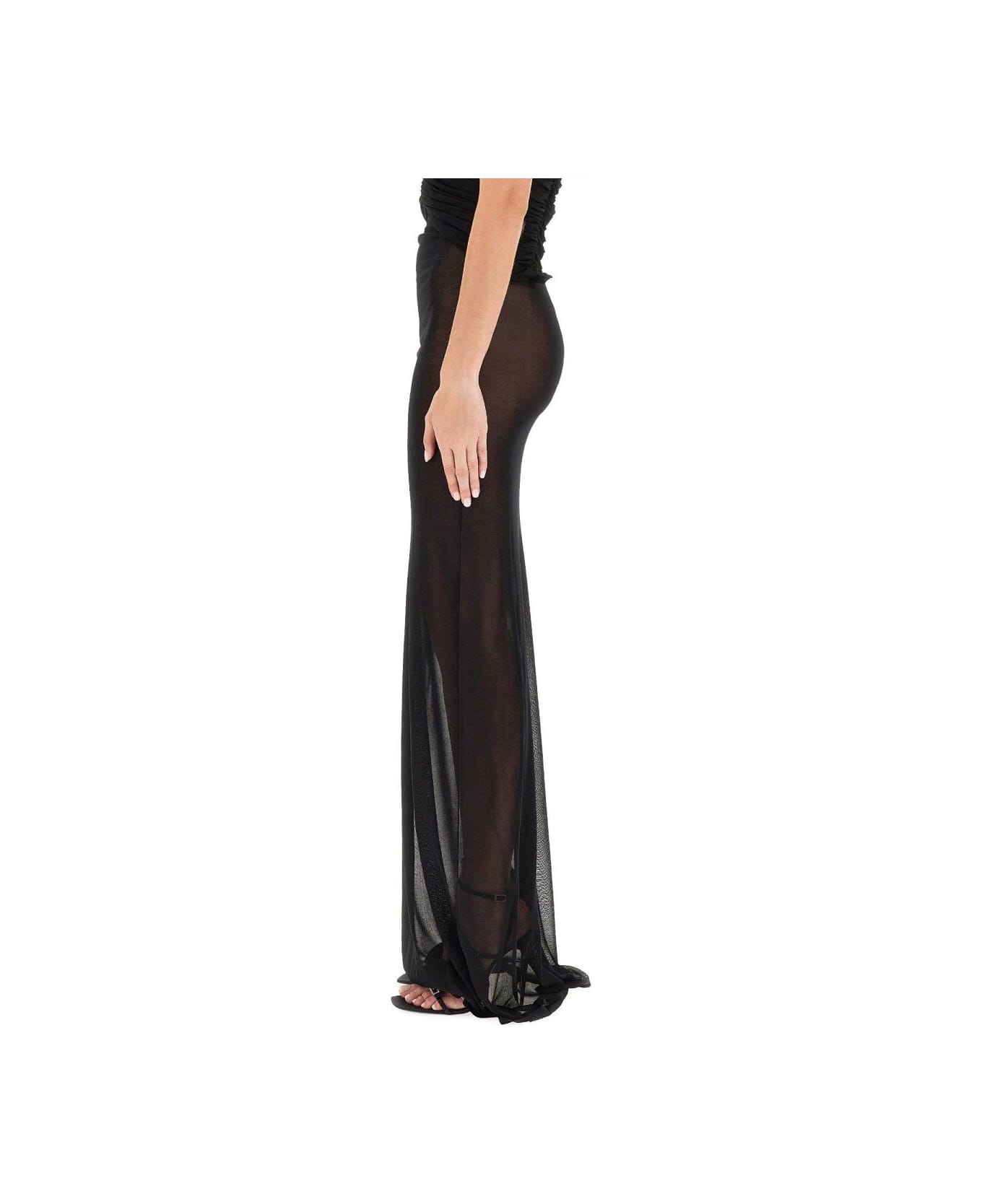 Saint Laurent Strapless Maxi Dress - BLACK