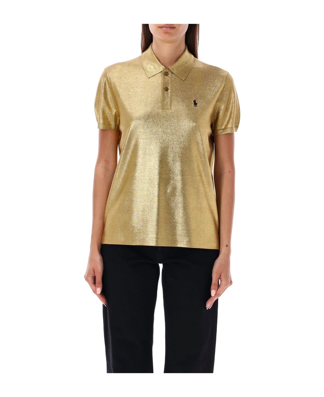 Ralph Lauren Laminated Polo - GOLD Tシャツ