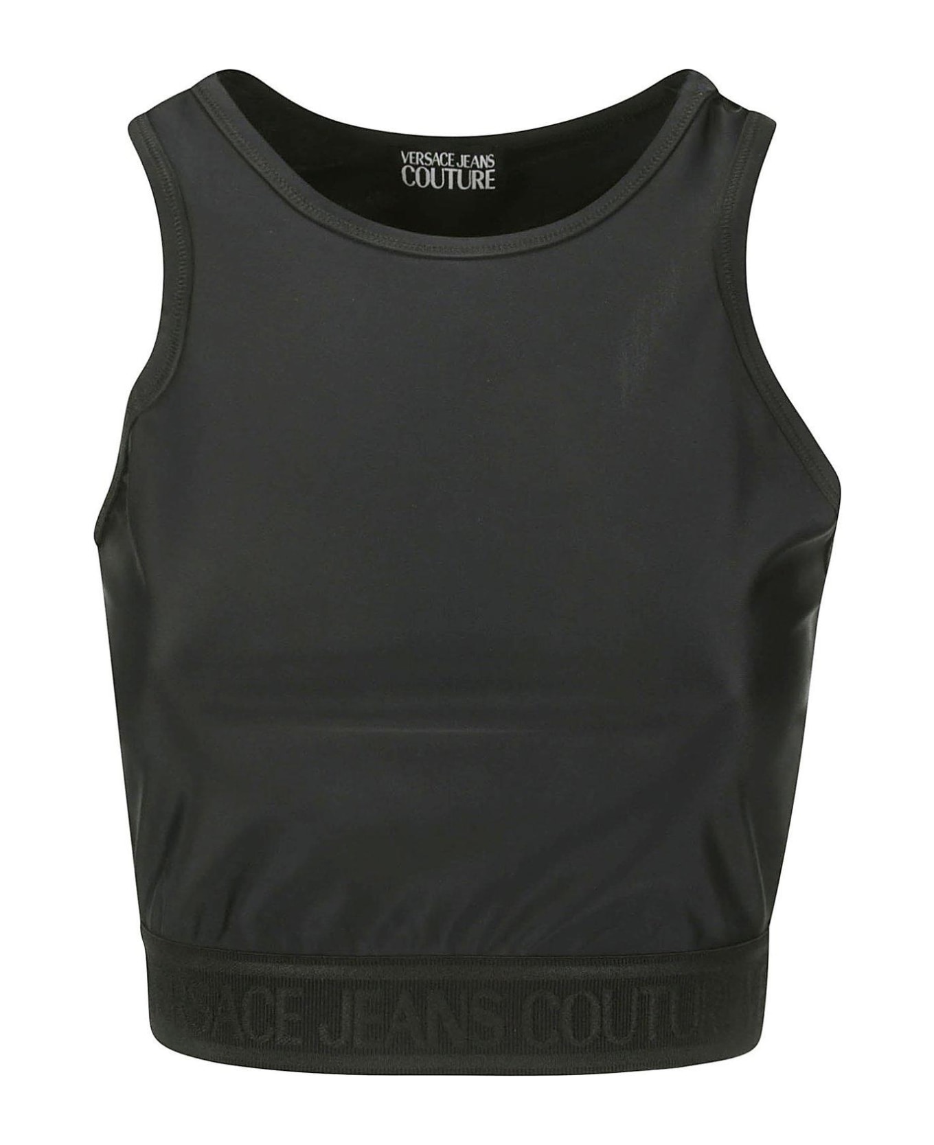 Versace Jeans Couture Logo Underband Racerback Top - BLACK