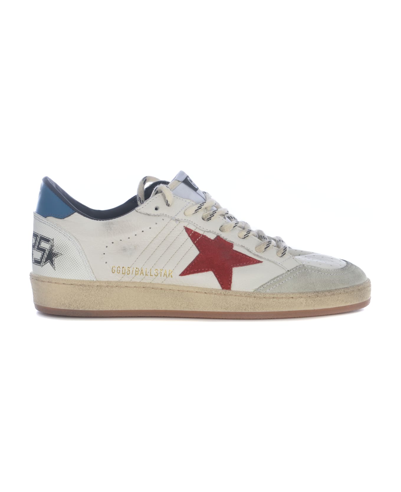 Golden Goose Sneakers Golden Goose "ball Star" Made Of Leather - Bianco/rosso