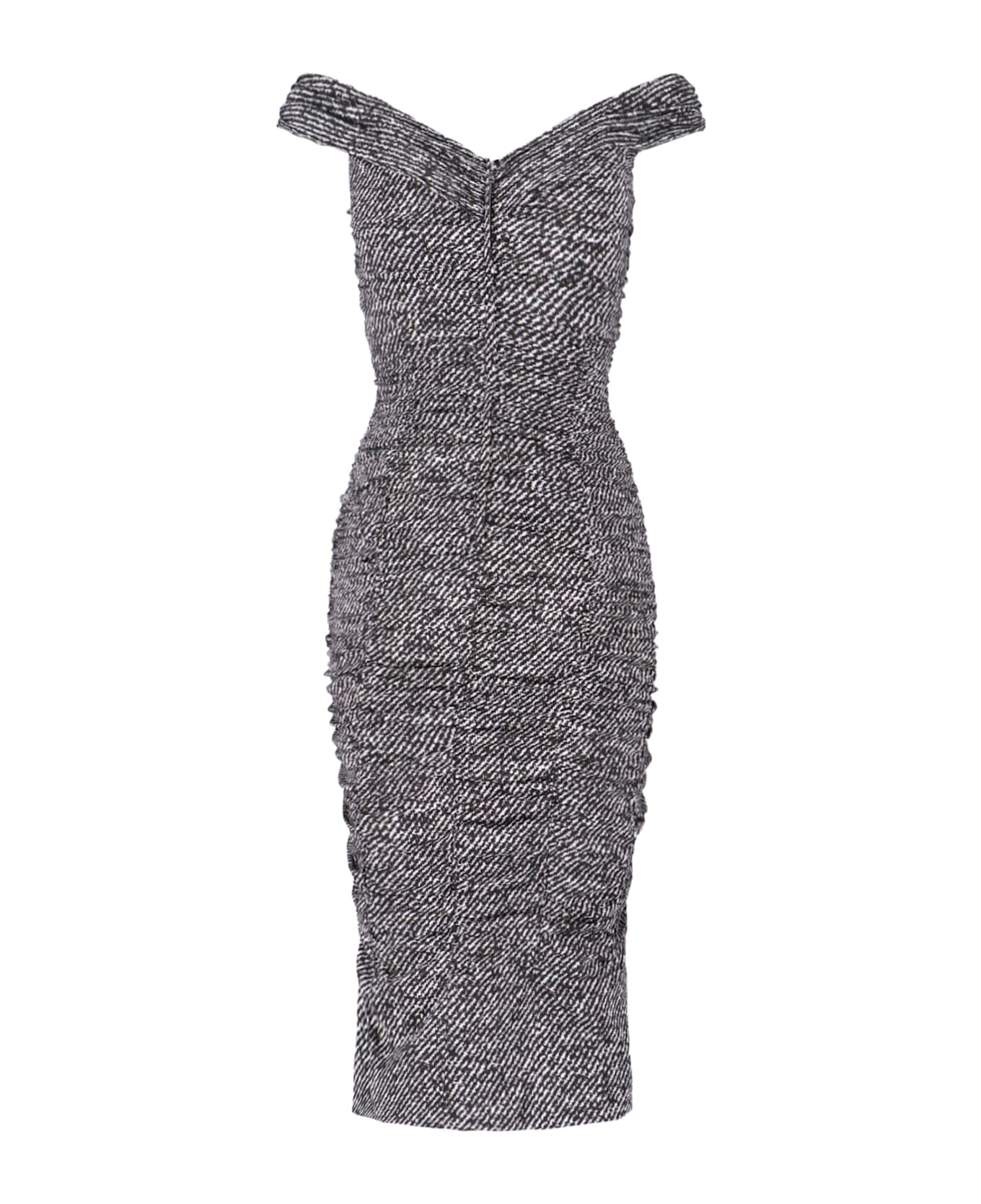 Dolce 
Gabbana Silk Midi Dress - Grey