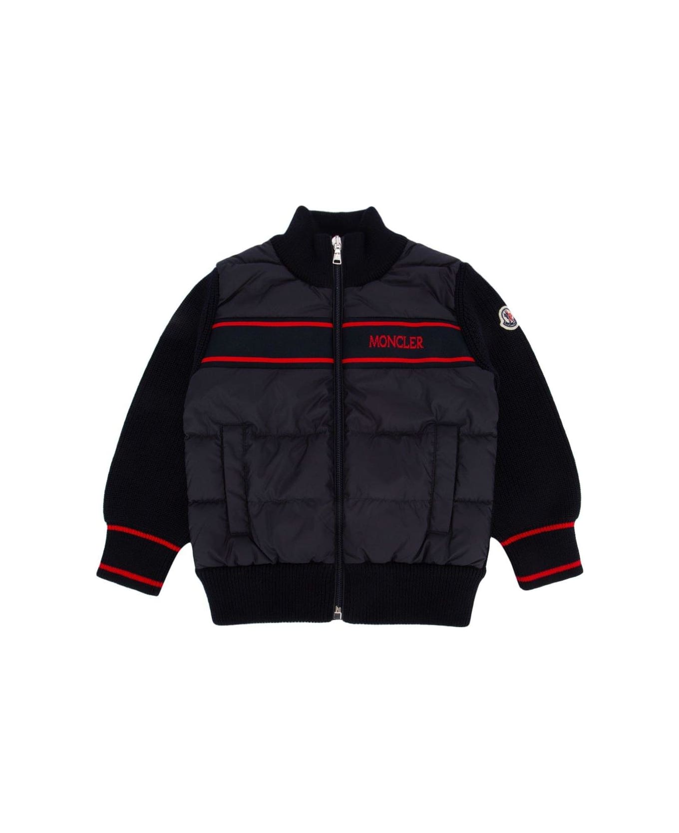 Moncler Logo-intarsia Zipped Padded Jacket