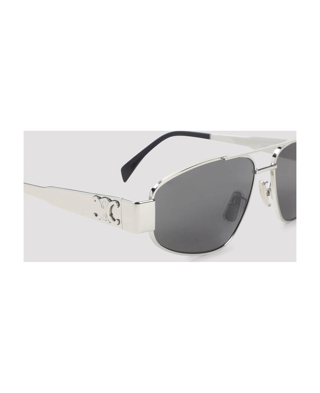 Celine Triomphe Metal 03 Sunglasses - Sm Silver Smoke