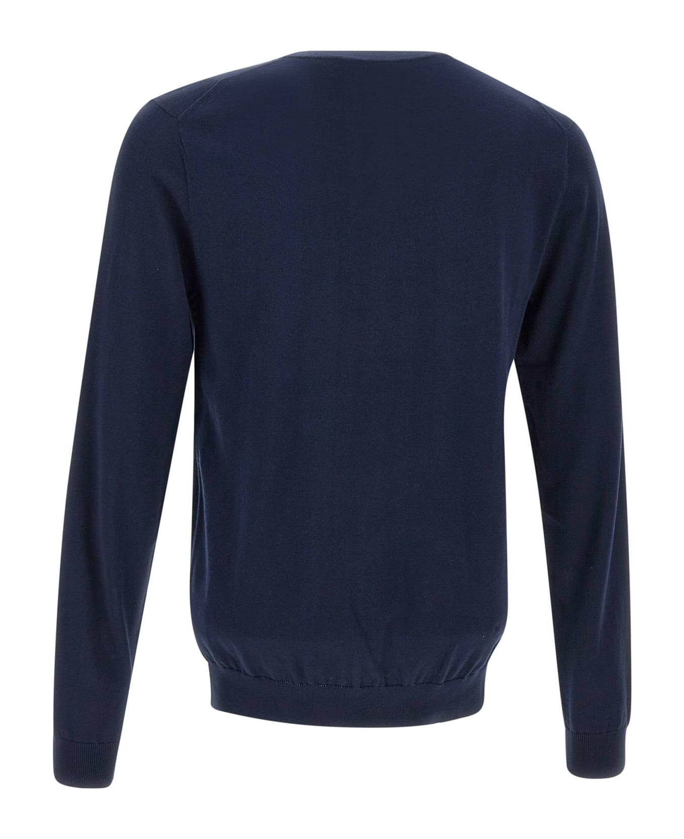 Sun 68 "solid" Cotton Sweater - BLUE