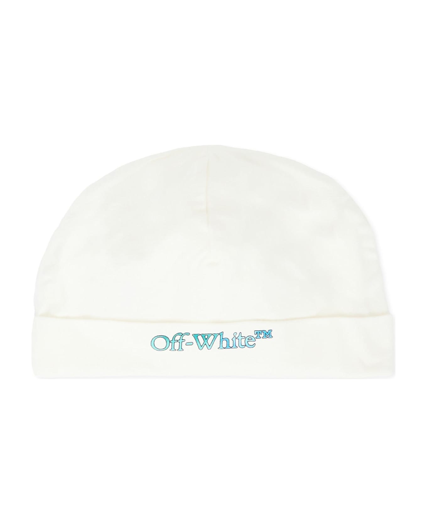 Off-White Ivory Babygrow Set For Baby Boy With Logo - Ivory