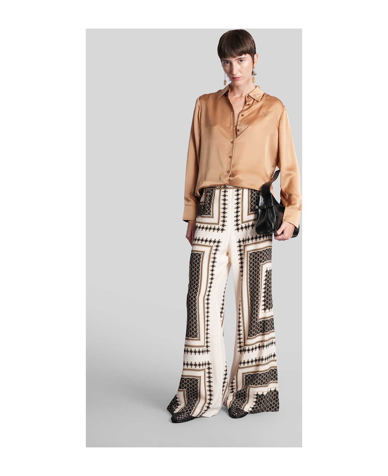 Zimmermann Shirt In Camel Silk - Camel