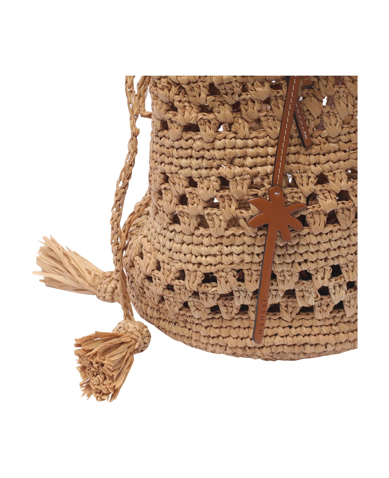 Manebi Beach Weaving Bucket Bag - Brown