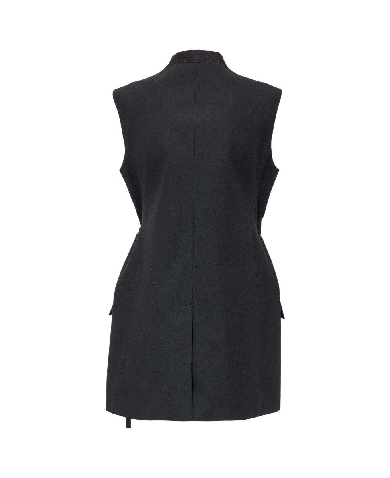 Givenchy Chain Embellished Sleeveless Jacket - BLACK