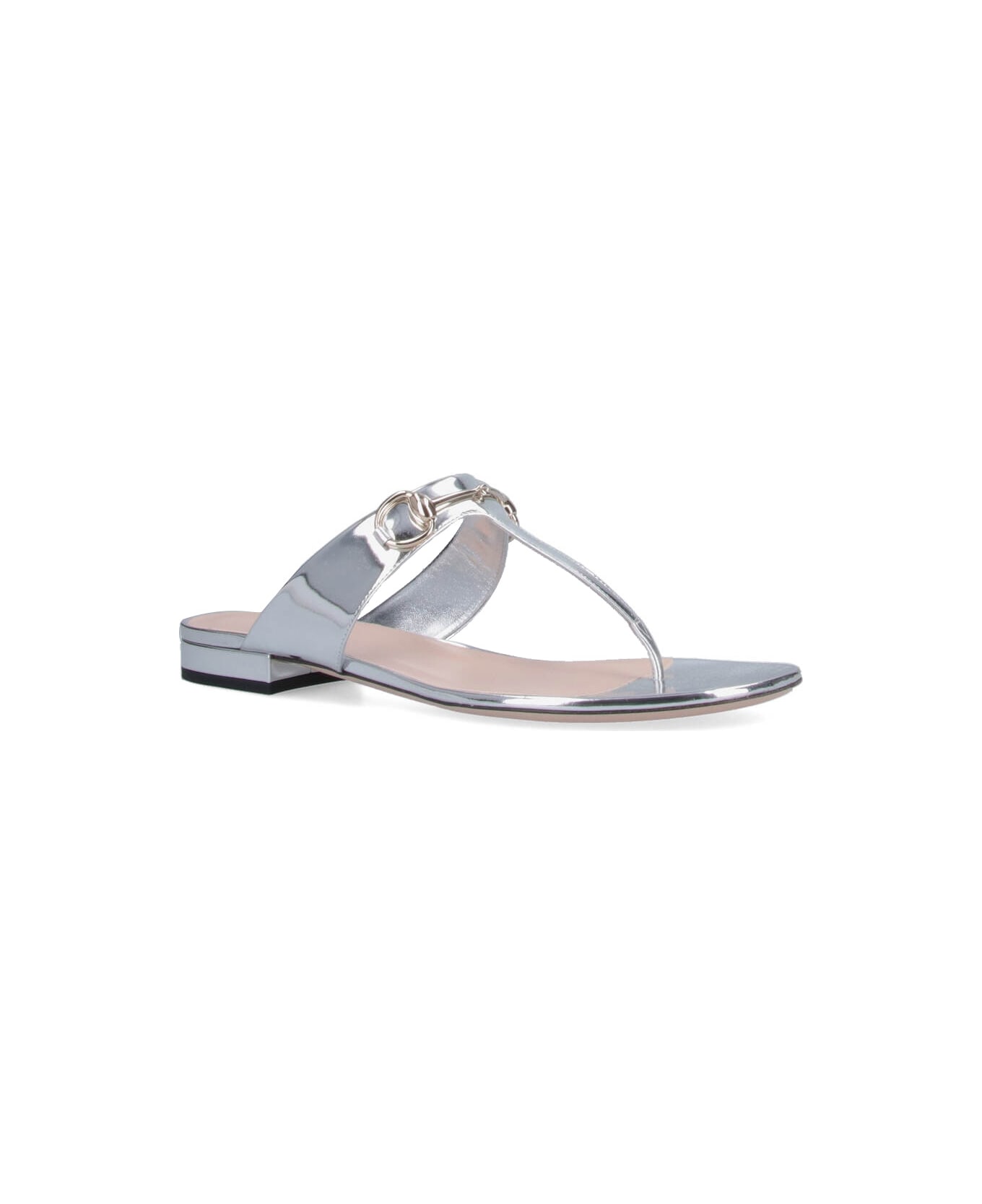 Gucci Sandals With Clamp - Silver
