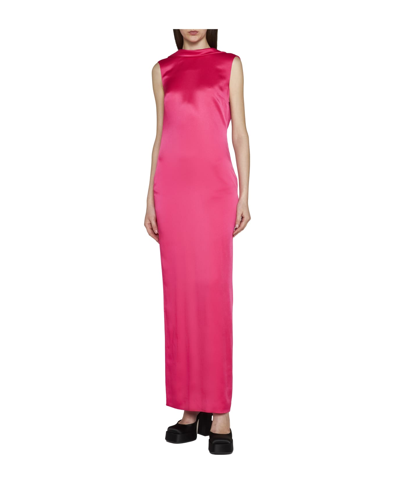 Versace Draped Sheath Dress - Pink