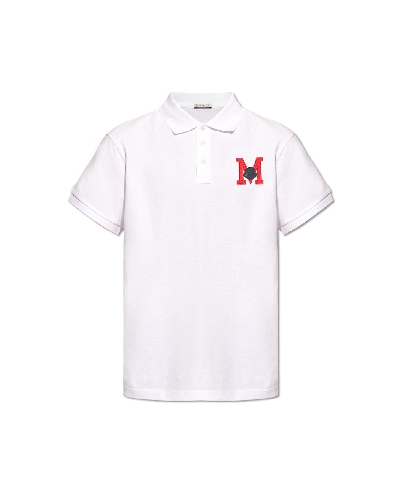 Moncler Logo Embroidered Short-sleeved Polo Shirt