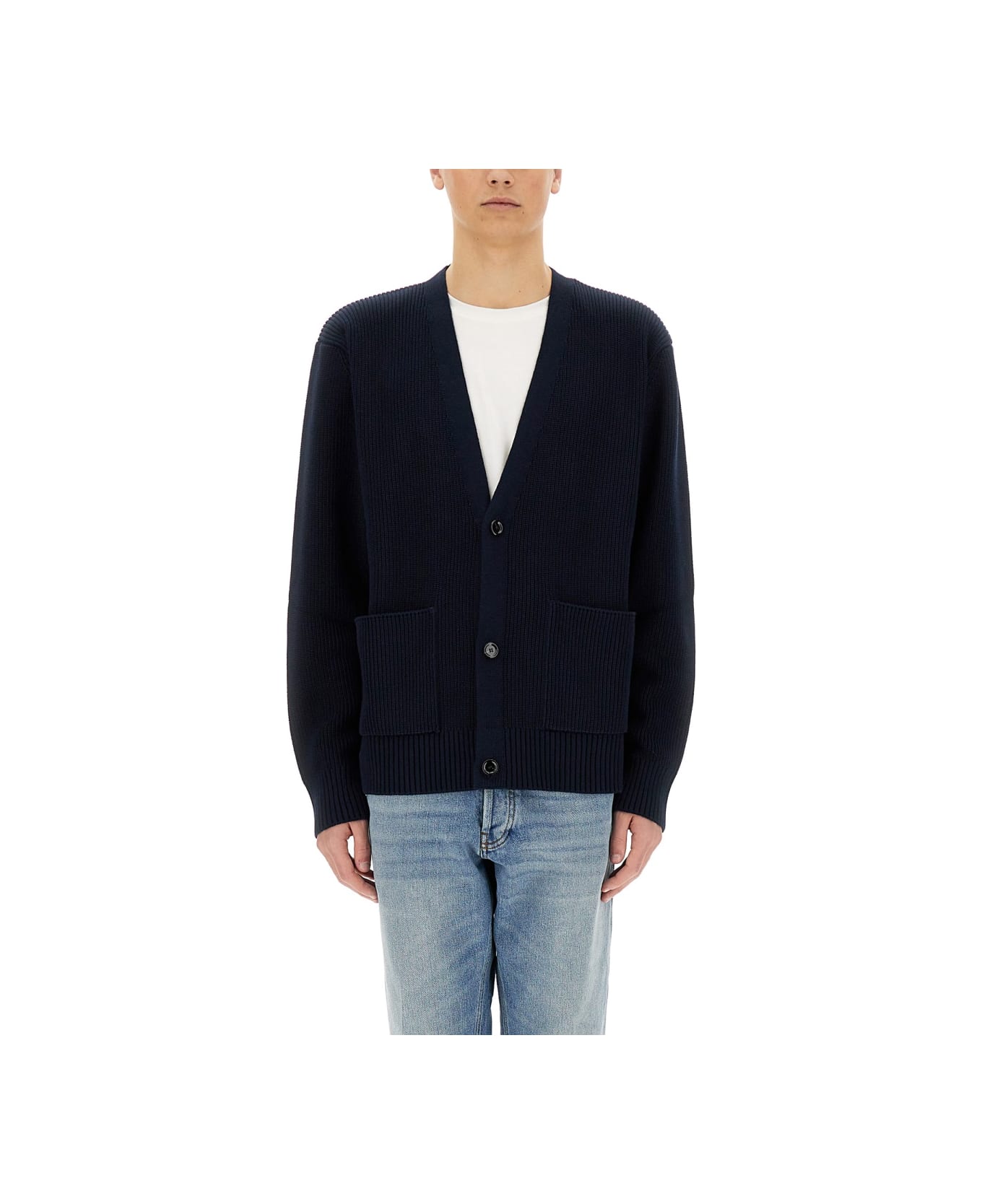 Lardini Organic Cotton Cardigan - BLUE