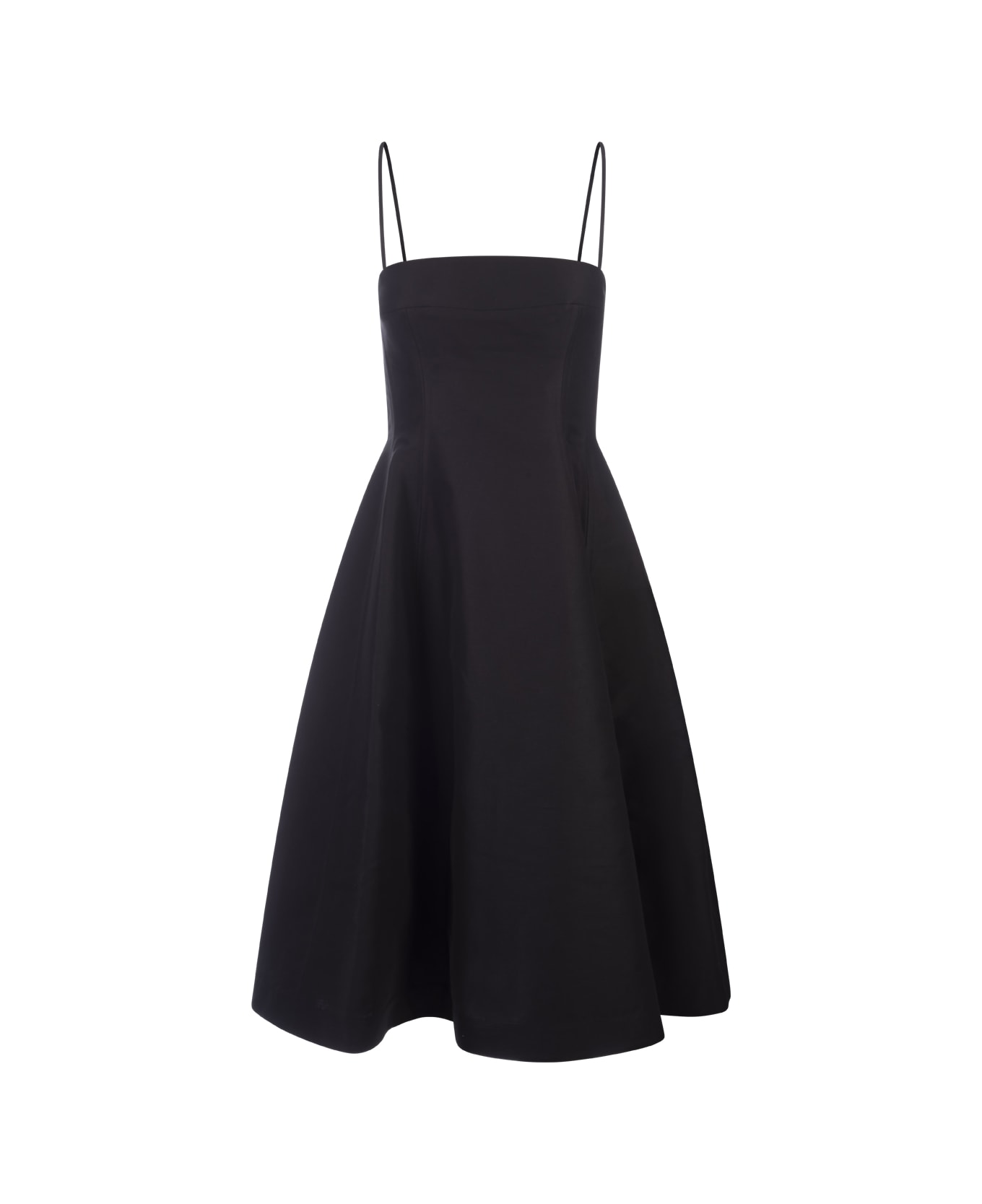 Marni Black Flared Midi Dress - Black