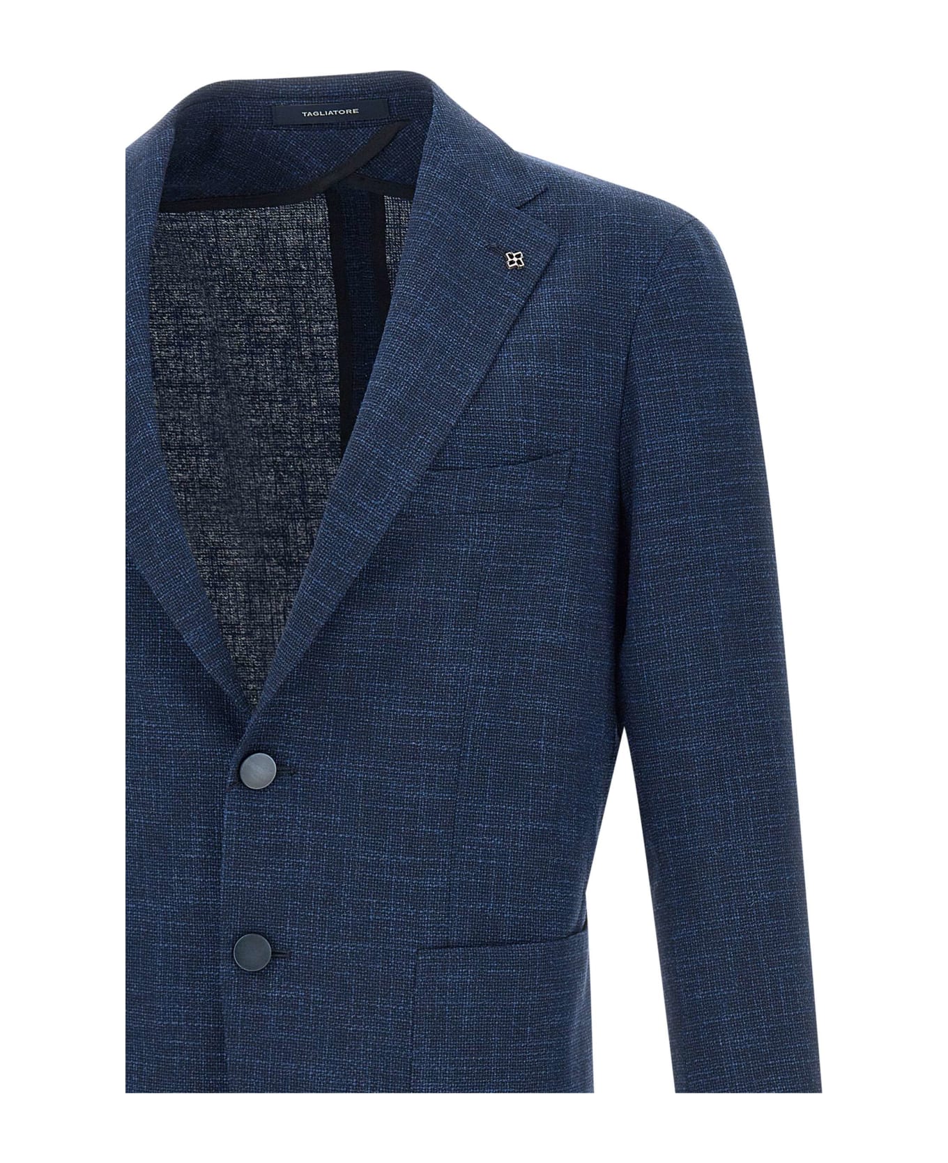 Tagliatore Wool, Cotton And Silk Blazer - BLUE