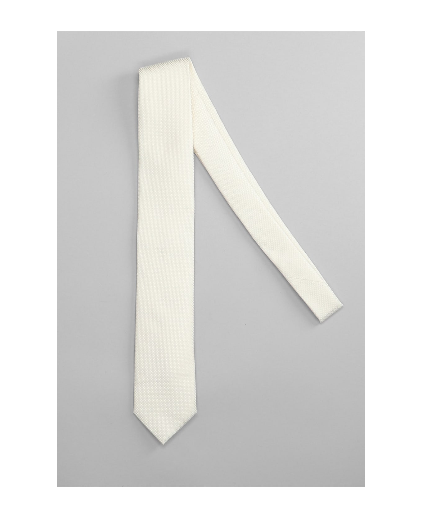Ermenegildo Zegna Tie In White Polyester - white