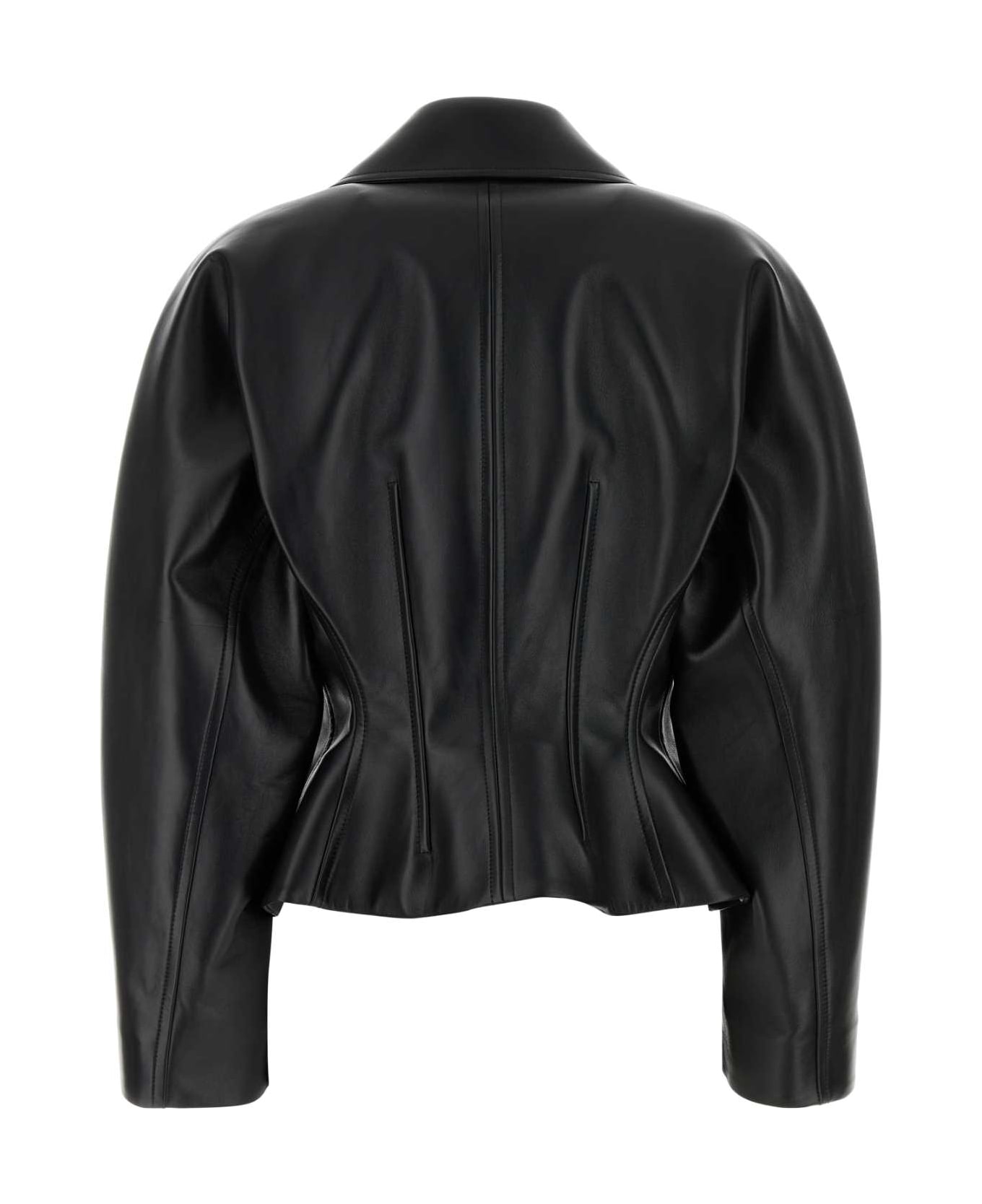 Bottega Veneta Black Leather Jacket - Black