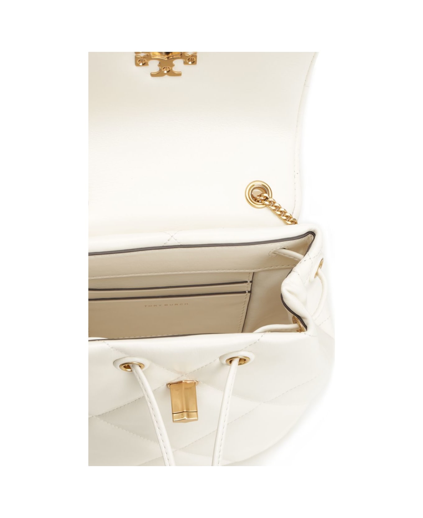 バックパック・リュック Tory Burch KIRA DIAMOND QUILT MINI BACKPACK (170485 100) Mini Kira Diamond Quilt Backpack: Women's Designer Backpacks