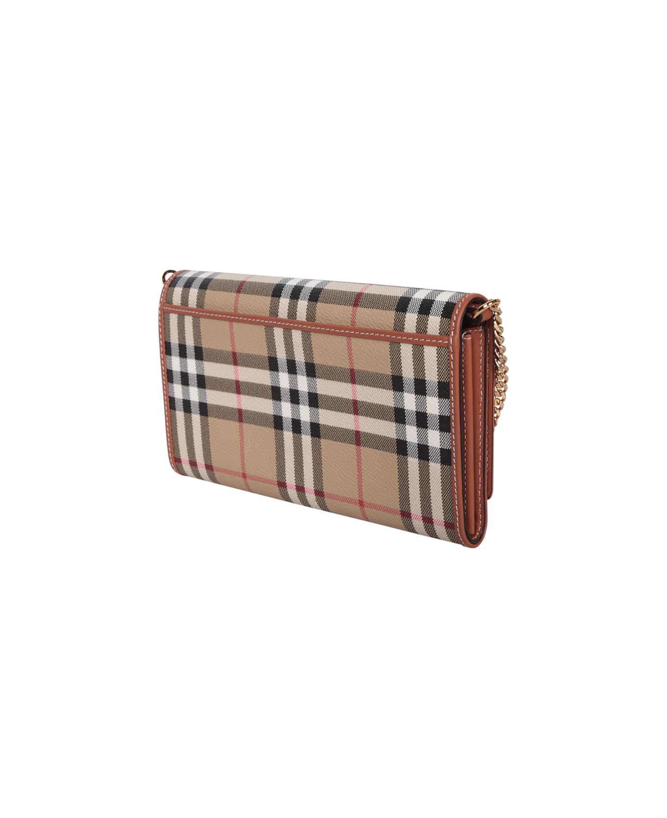 Burberry Hannah Trac Check Beige Bag | italist