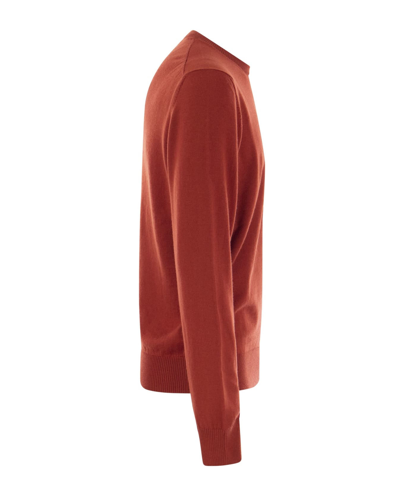Fay Wool Crew-neck Pullover - Red