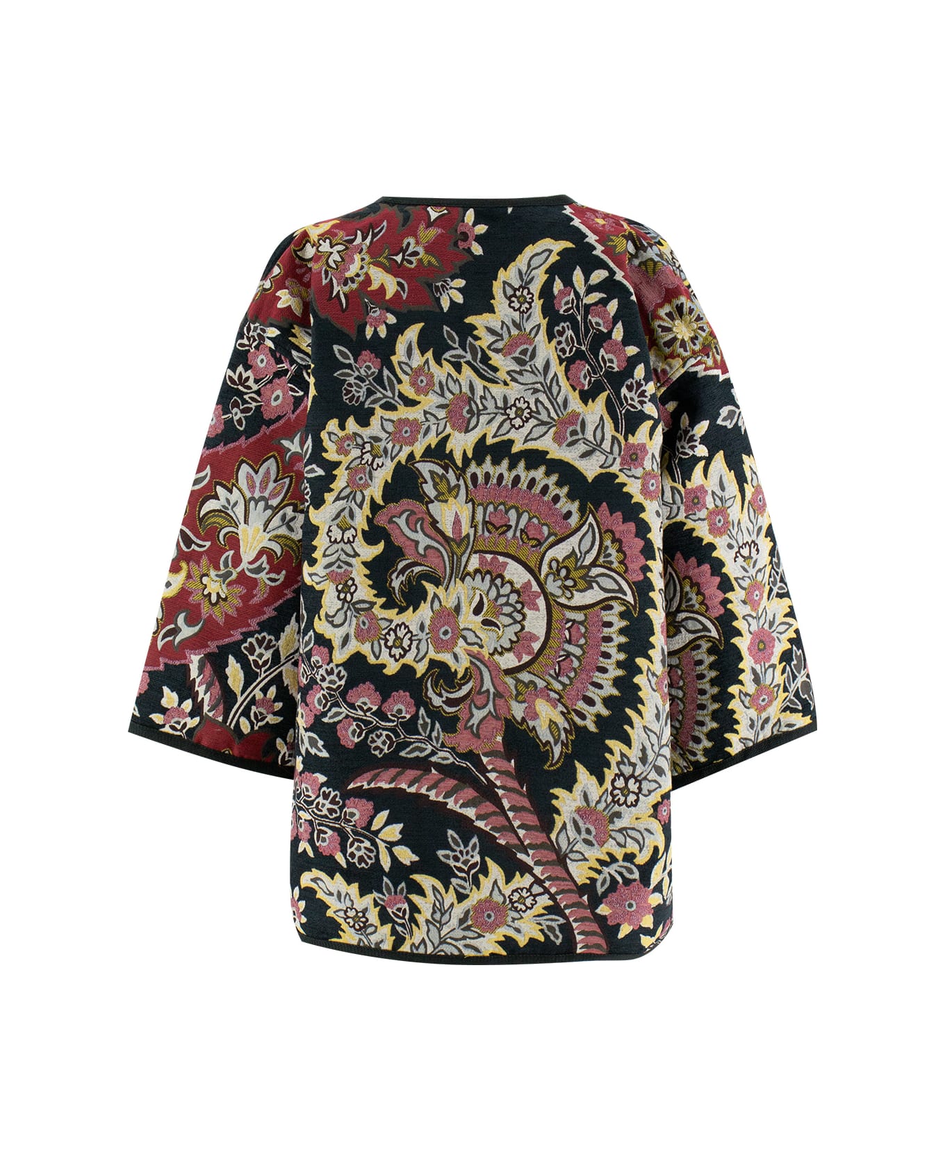 Etro Multicoloured Jacquard Chenille Reversible Kesa - Multicolour