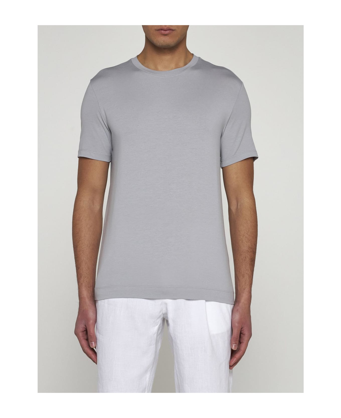 Malo Cotton T-shirt - Grigio chiaro