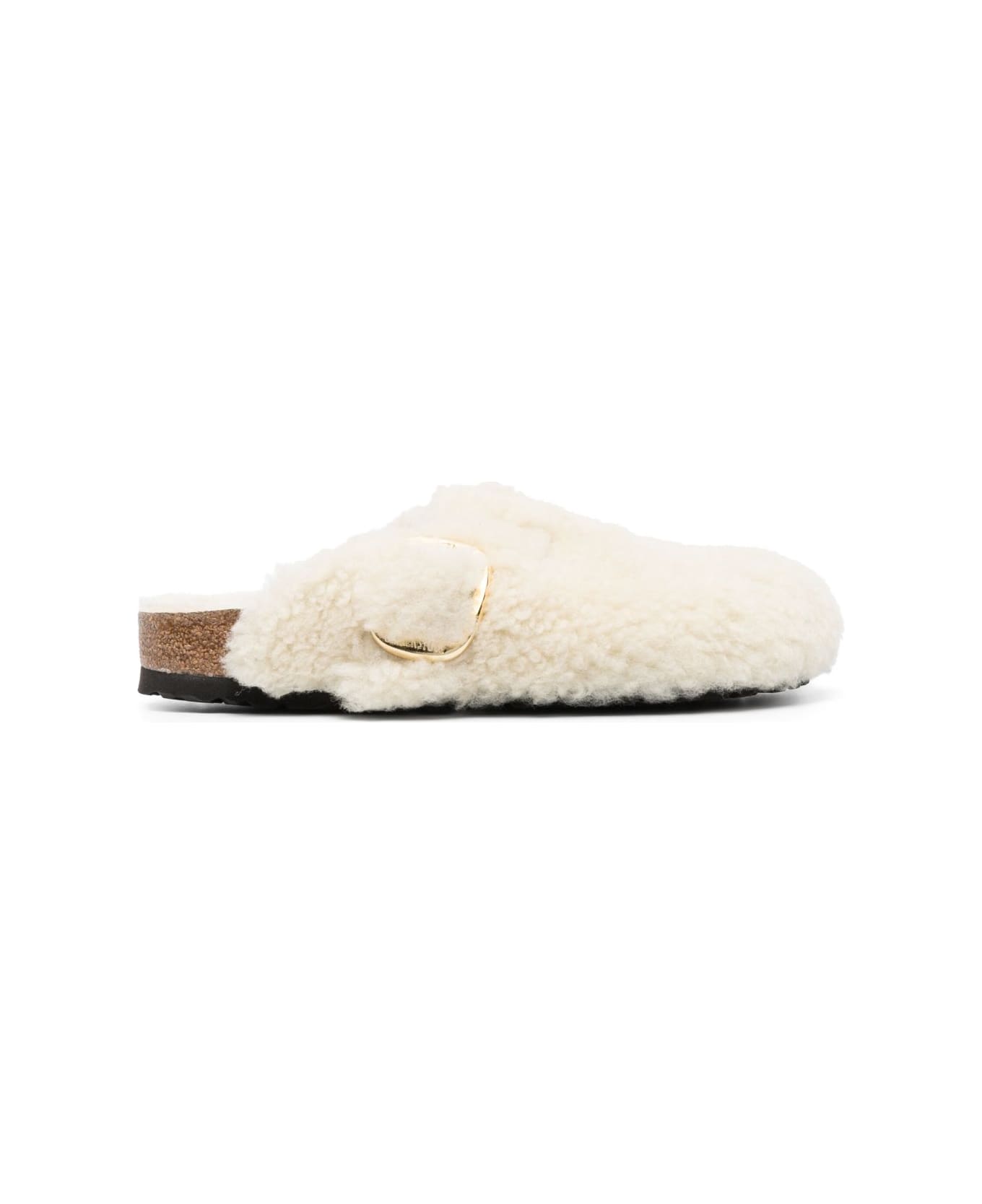 Birkenstock Boston Shearling Slippers - White