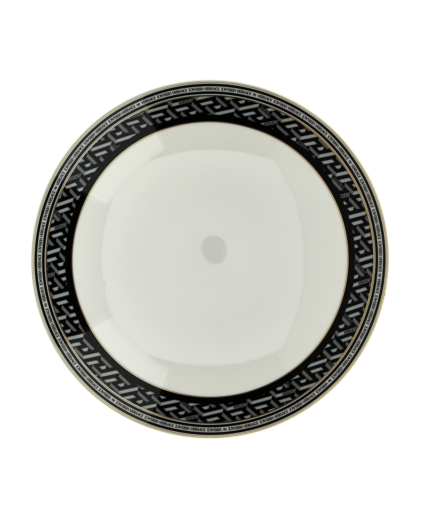 Versace 'la Greca' Gourmet Dish - White/Black