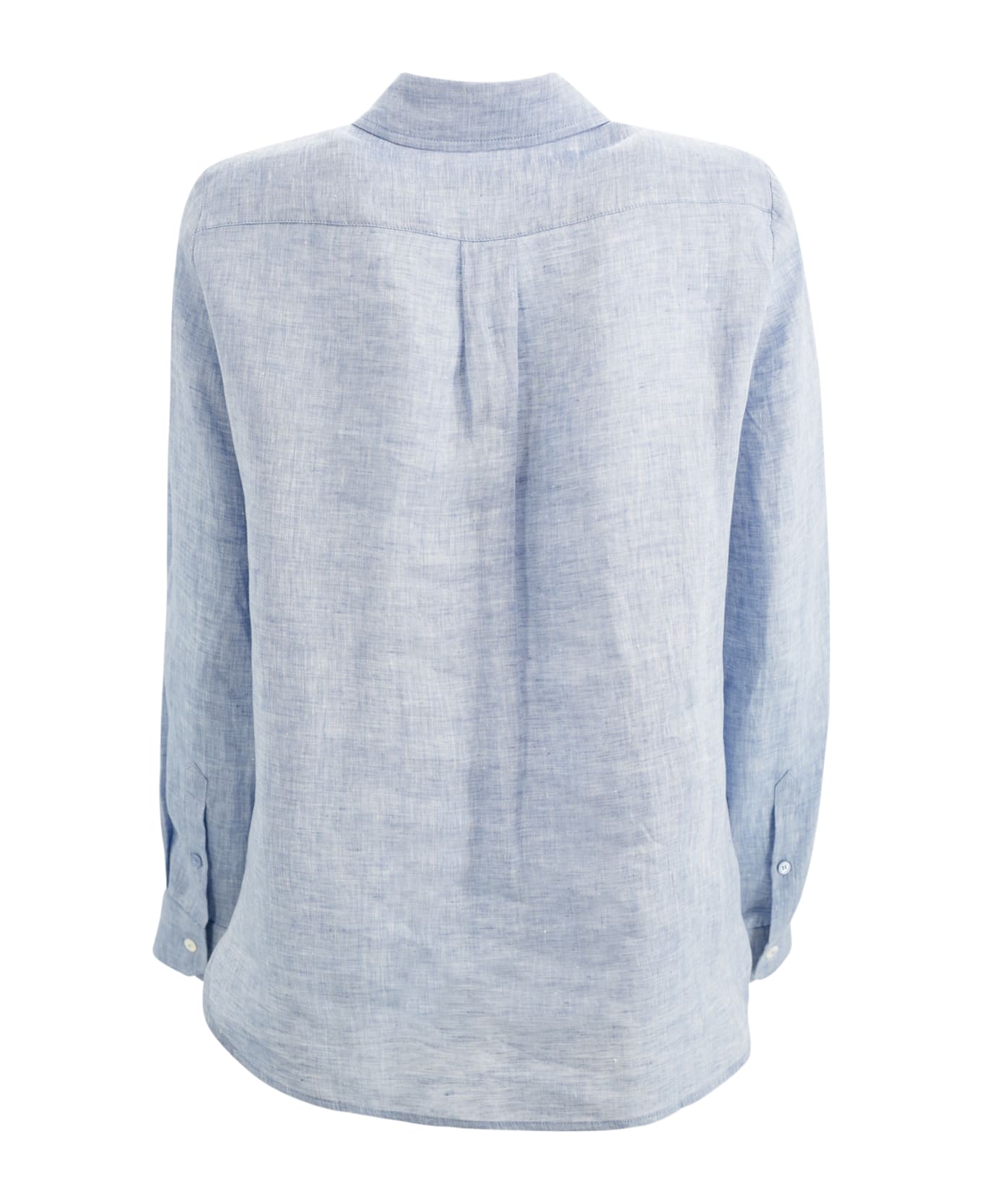 Weekend Max Mara Classic Linen Shirt - Clear Blue シャツ