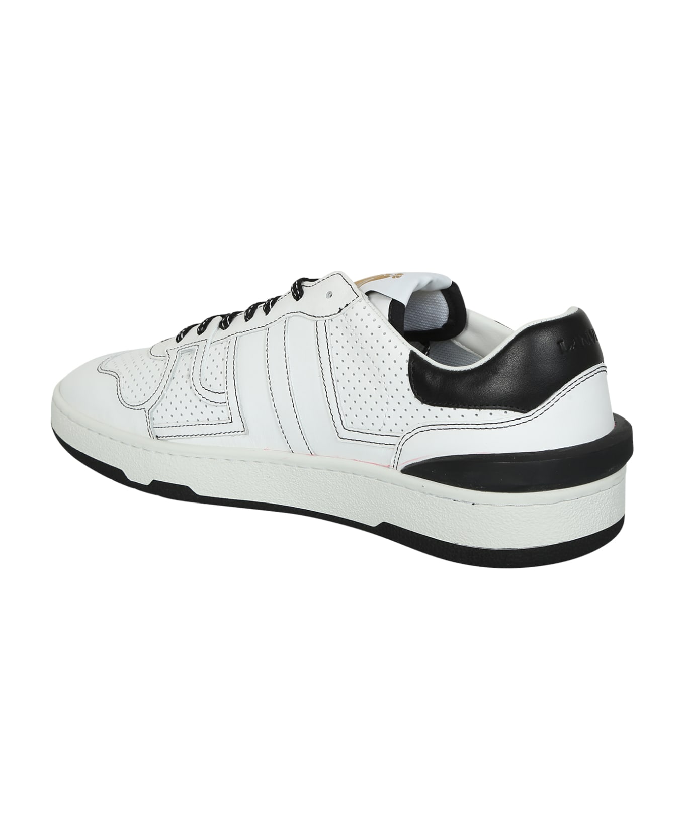 Lanvin Clay Perforated Panel Sneakers - White