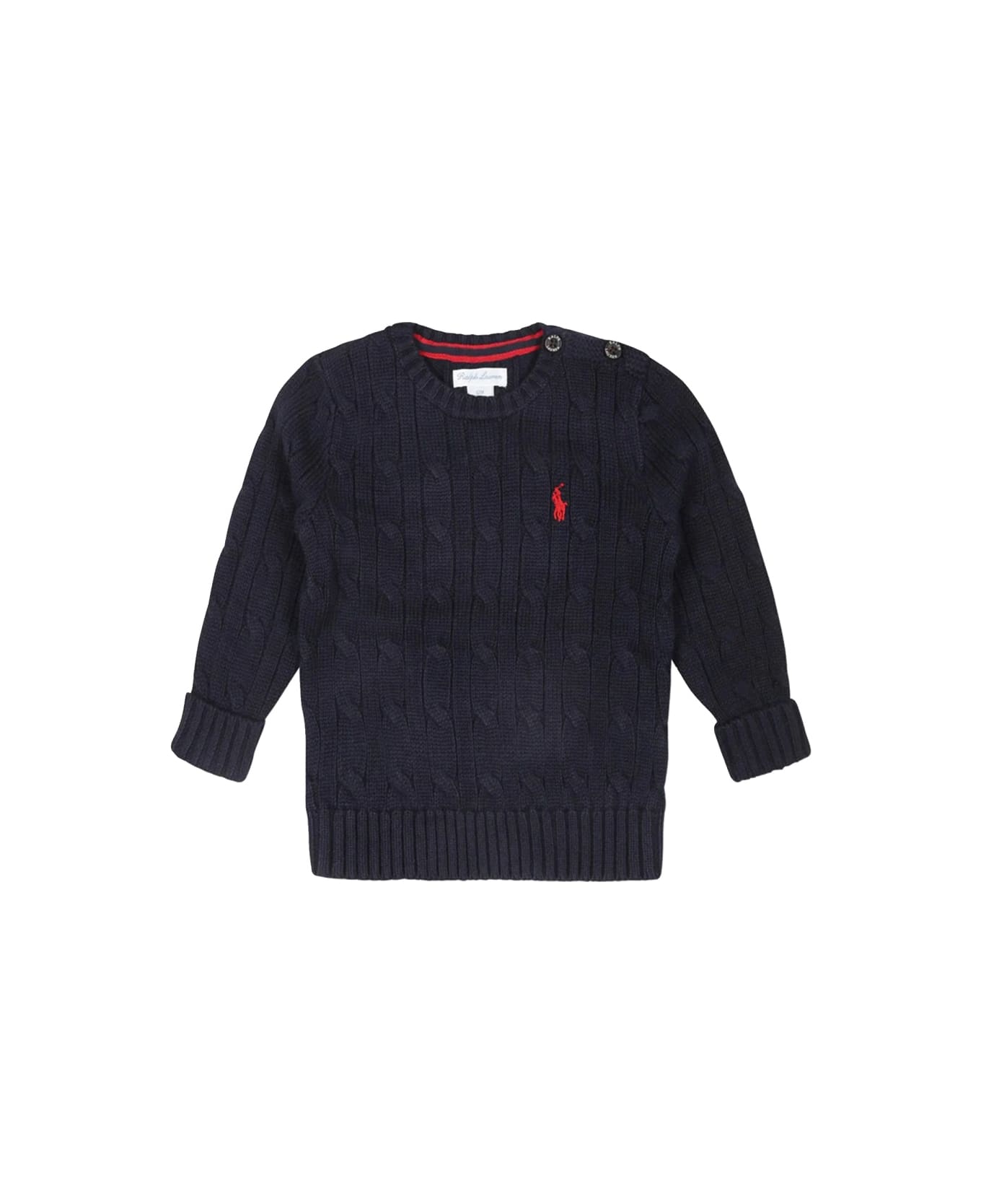 Polo Ralph Lauren Ls Cable Cn-tops-sweater - BLUE