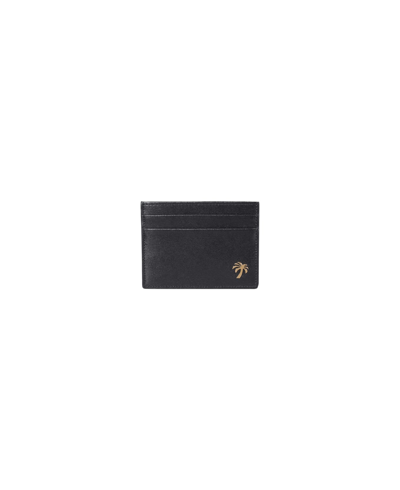 Palm Angels Palm Logo Card Holder - Nero/oro 財布