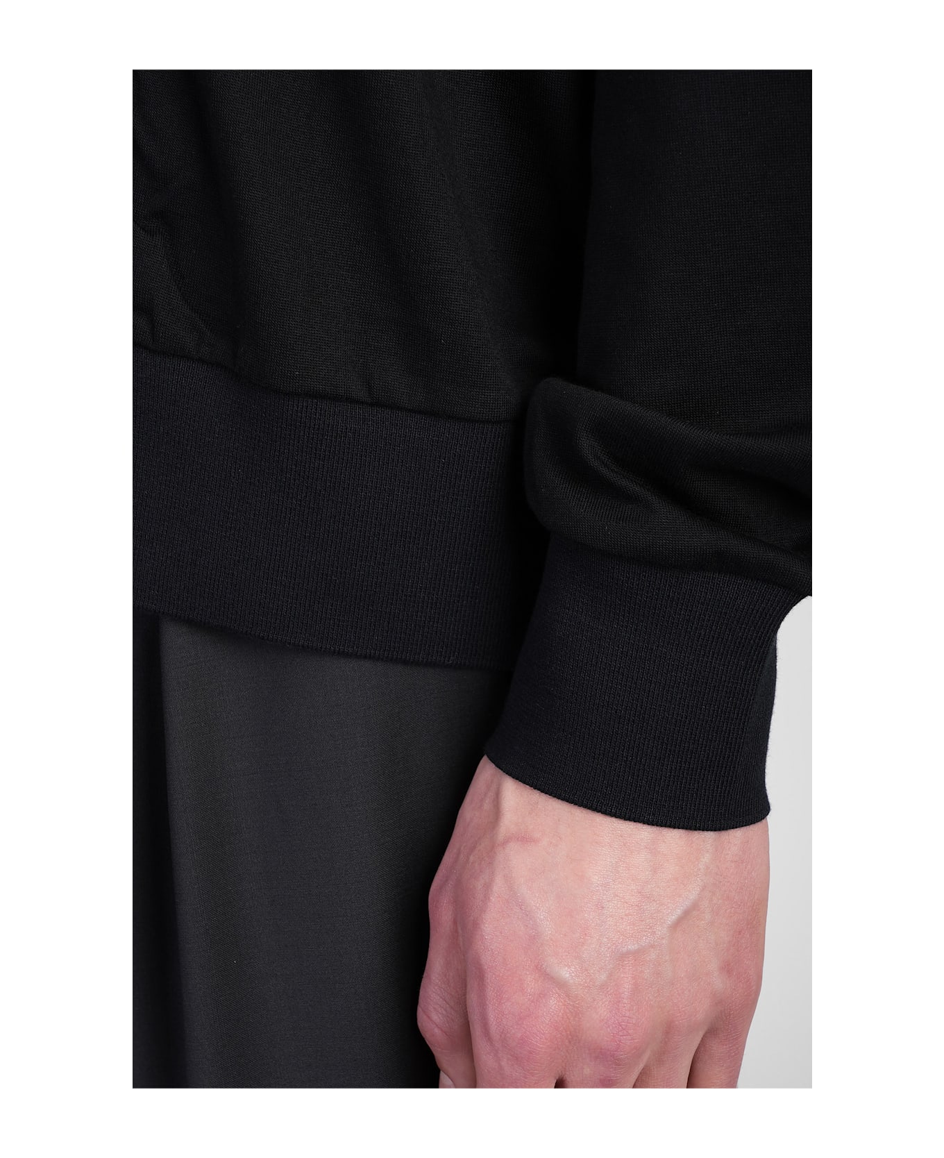 Attachment Cardigan In Black Cotton - black