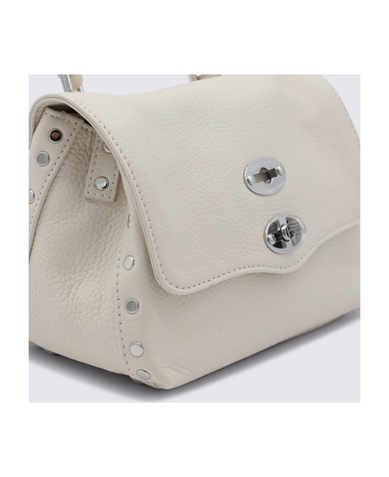 Zanellato White Leather Postina Baby Top Handle Bag - BEIGE ALCALINO