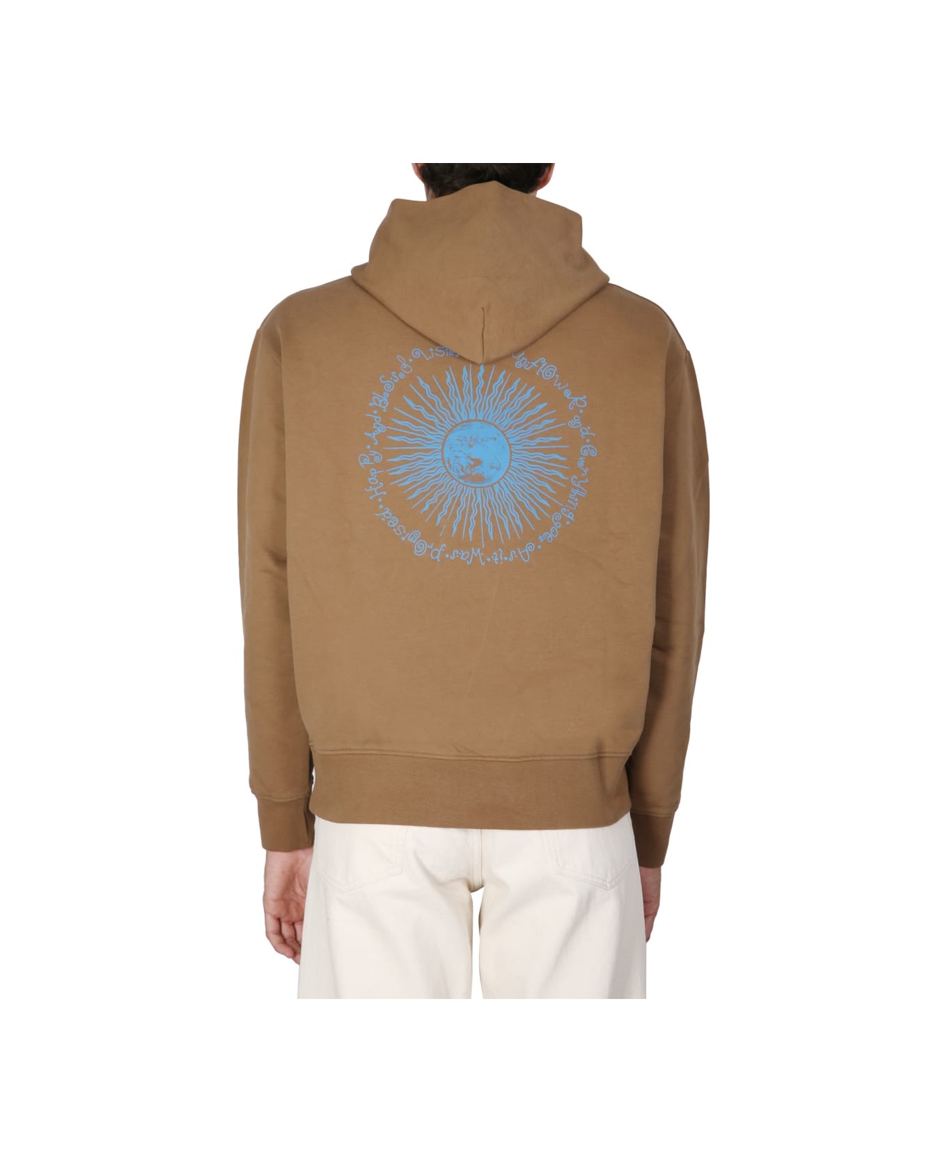 Sunflower Sweatshirt With Logo Embroidery - BEIGE