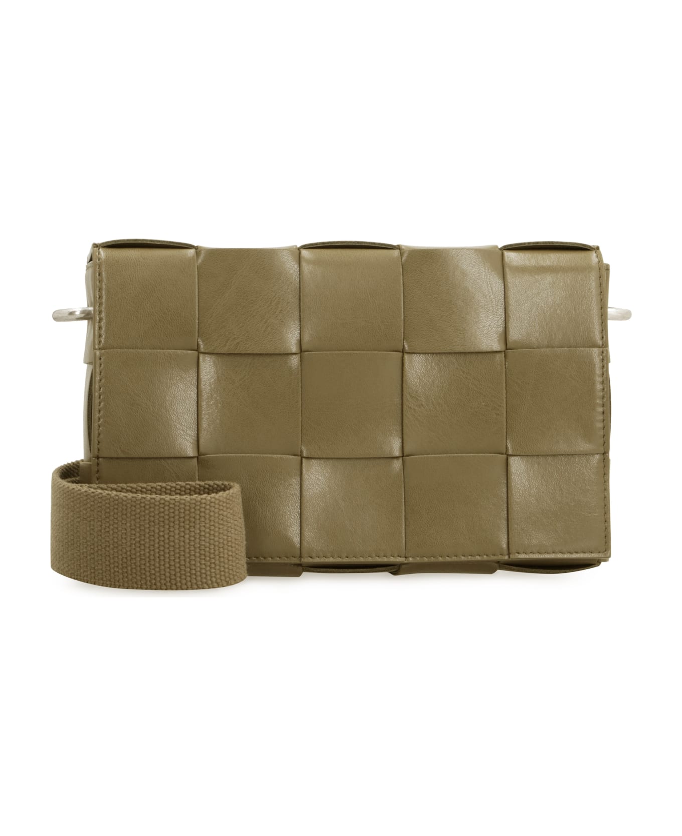 Bottega Veneta Cassette Leather Crossbody Bag - green