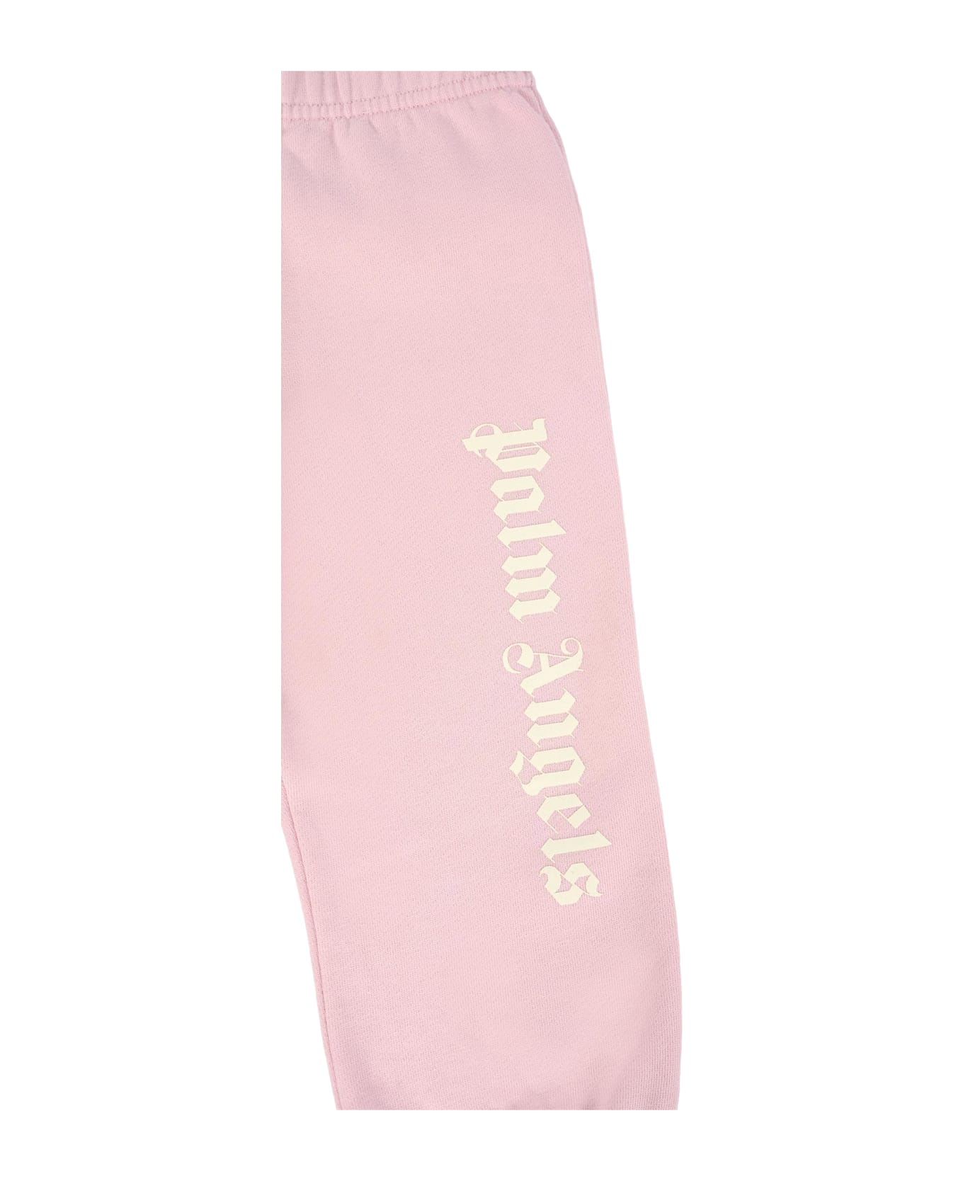 Palm Angels Pink Trousers For Baby Girl With Logo - Pink