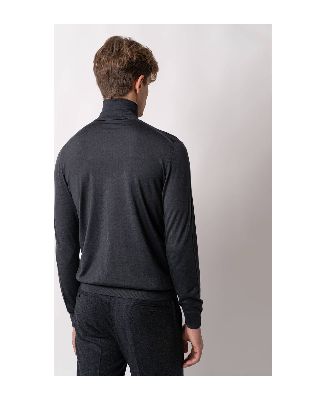 Larusmiani Turtleneck Sweater Pullman Sweater - DimGray