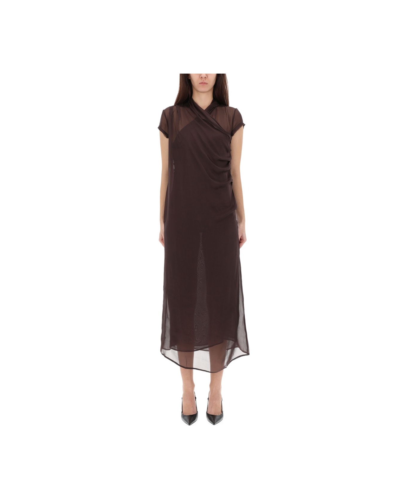 Paloma Wool Midi Dress "sully" - BROWN ワンピース＆ドレス