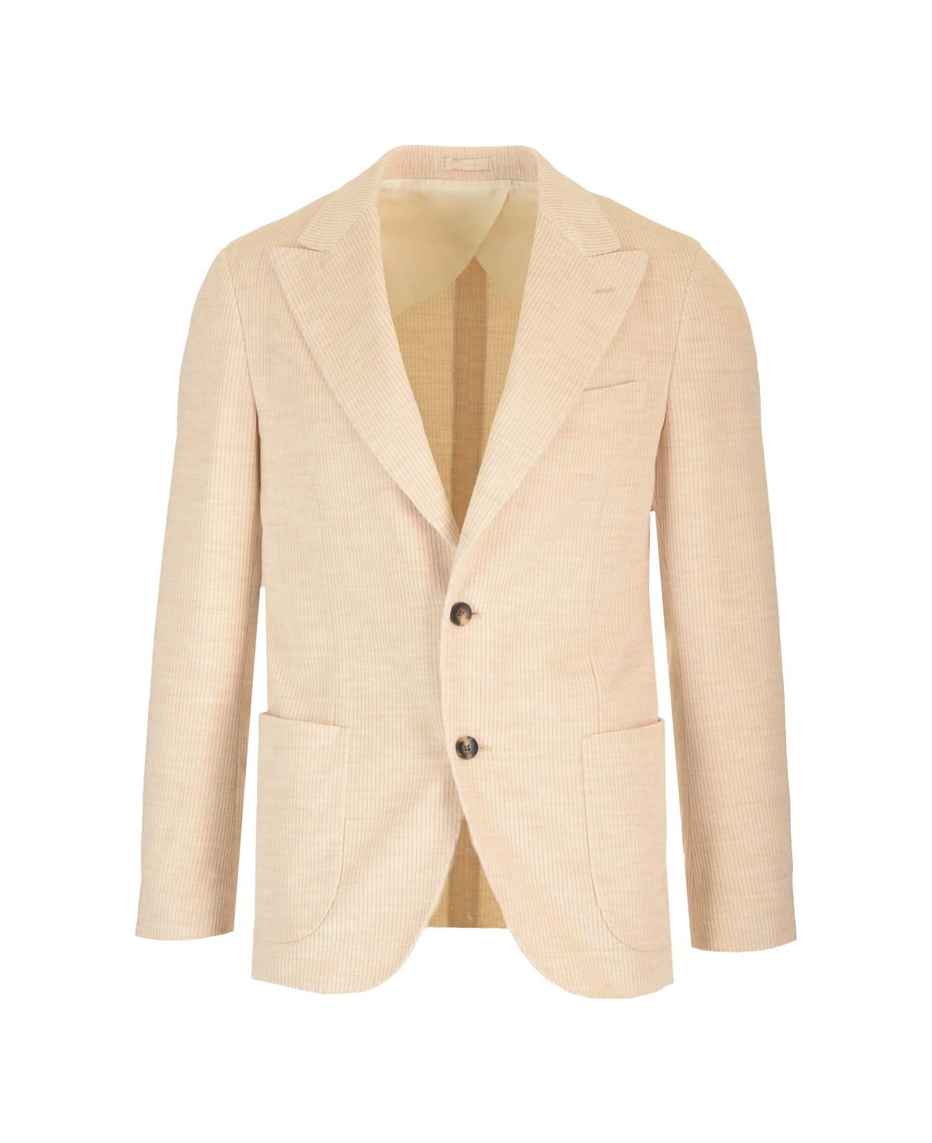 Lardini Unlined Cotton And Alpaca Velvet Jacket - White