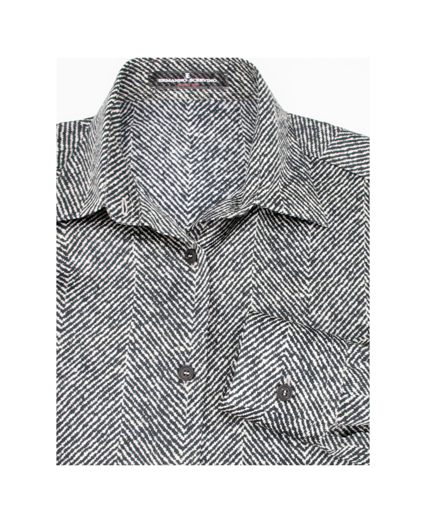 Ermanno Scervino Printed Silk Shirt - GRIGIO