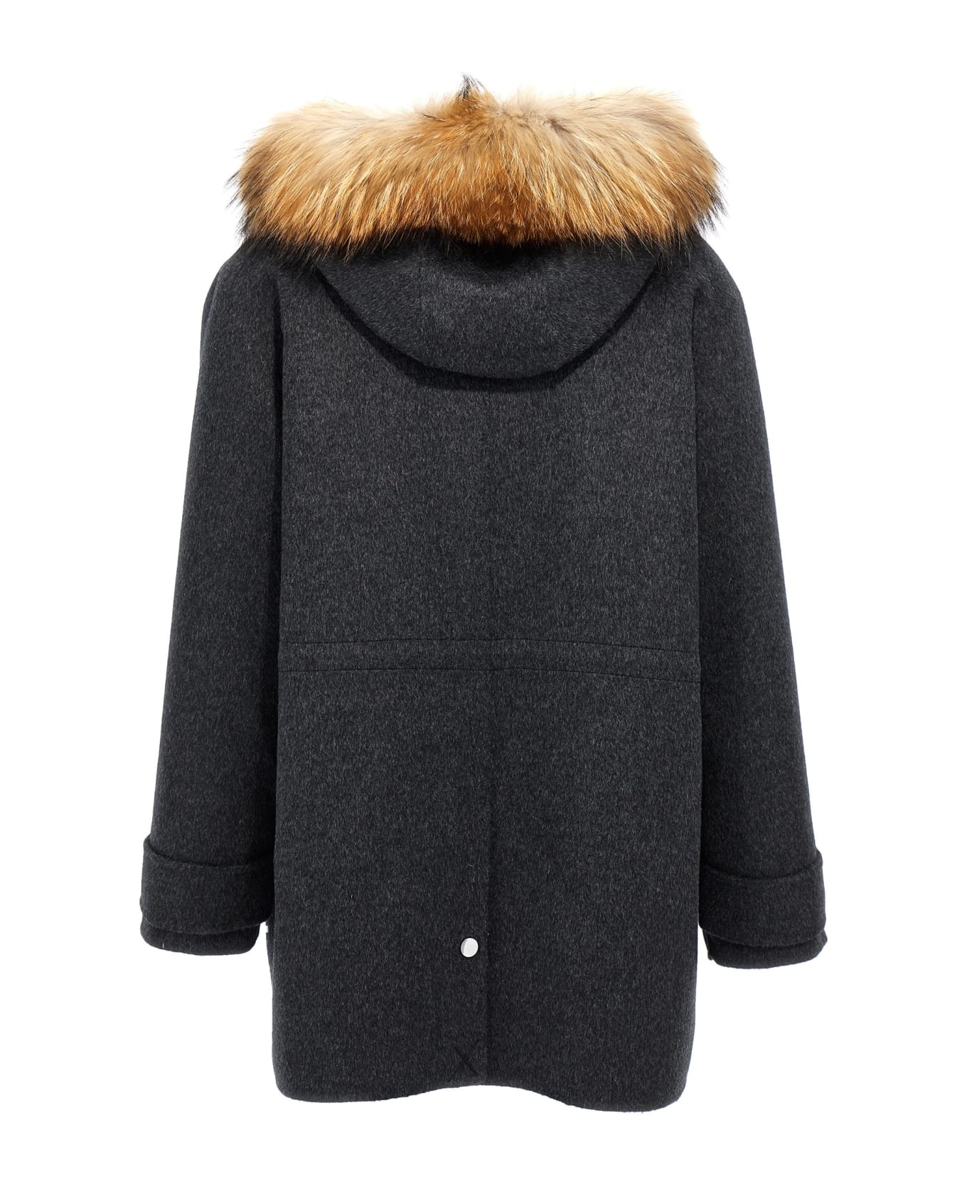 Parosh Fur Parka - Gray