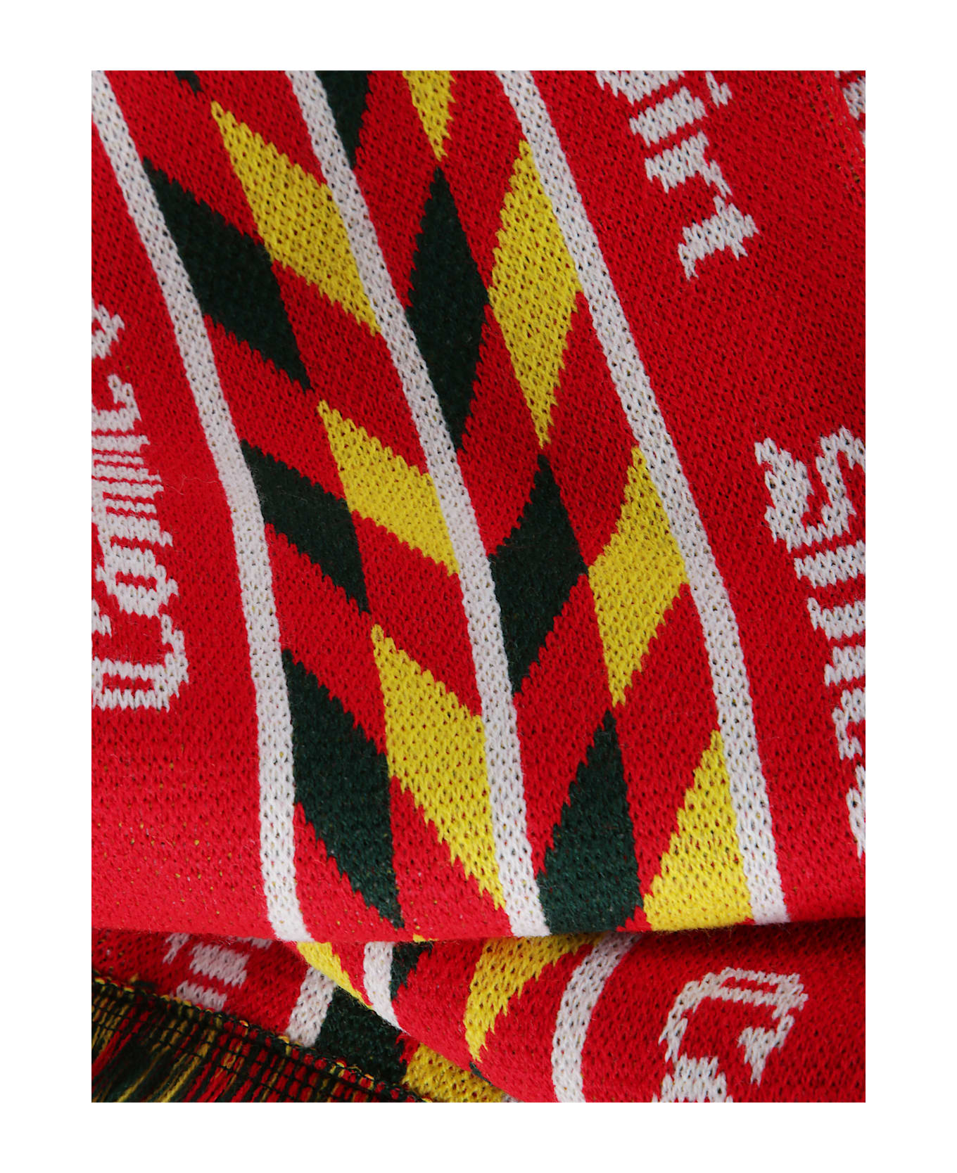 Comme des Garçons Scarf With Logo And Fringes - Red