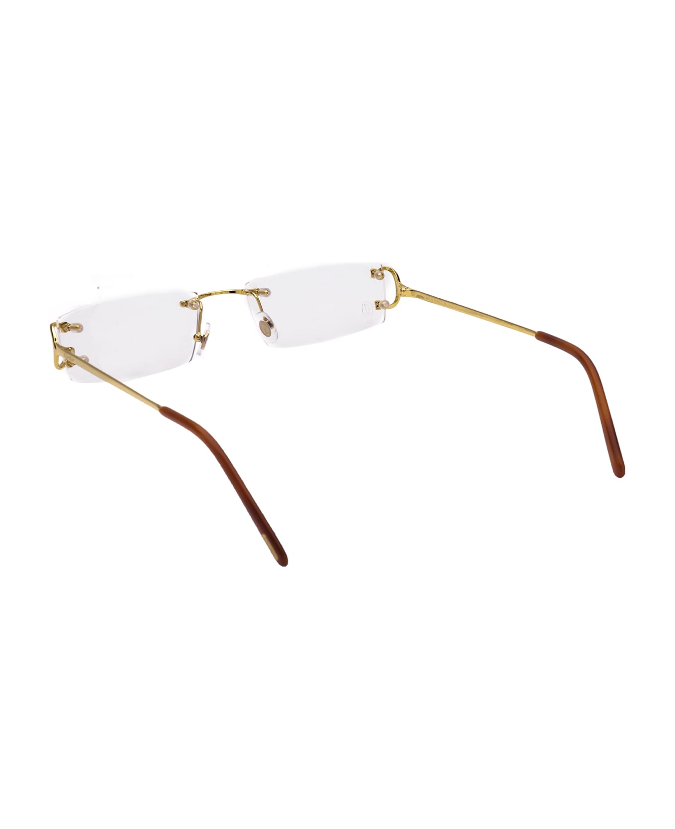 Cartier Eyewear Ct0092o Glasses - 001 GOLD GOLD TRANSPARENT アイウェア