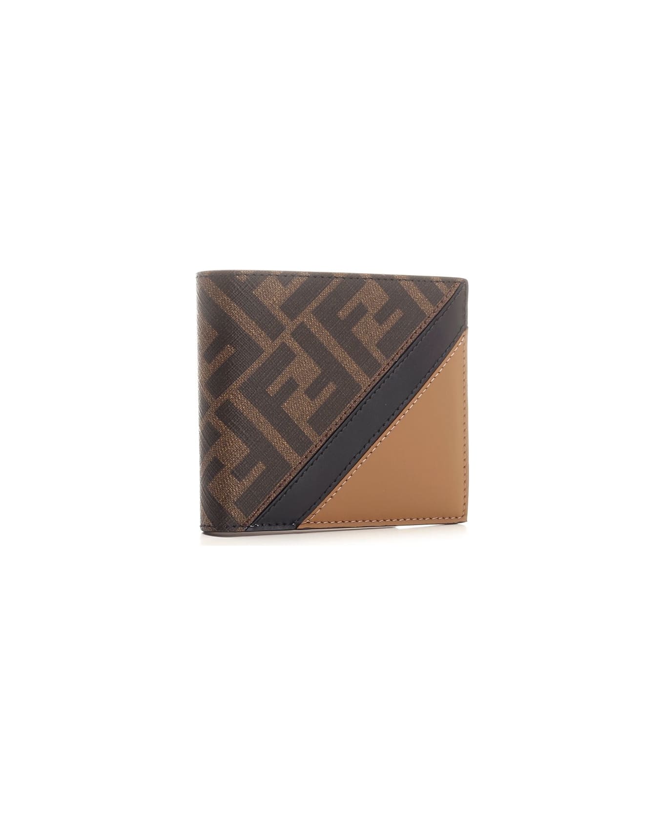 Fendi Diagonal Wallet - Brown