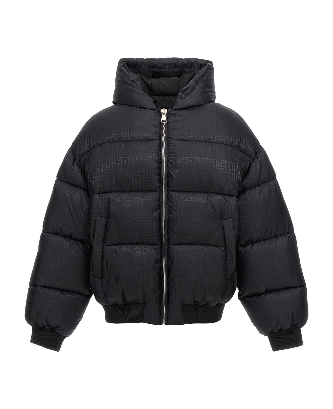 Balmain 'monogram' Down Jacket - Black