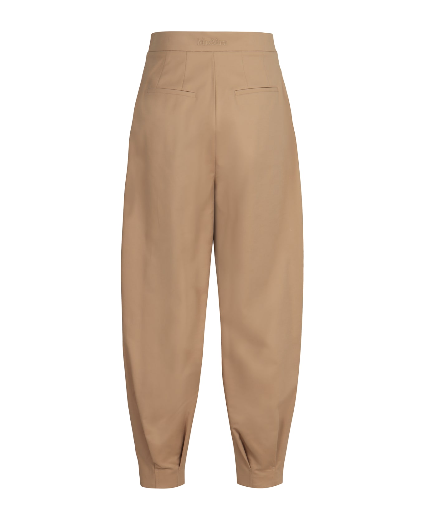 Max Mara Kabuki Cotton Trousers - Sand