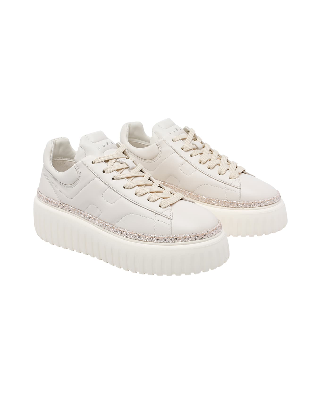 Hogan H-stripes Platform Sneakers - Beige